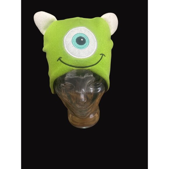 Disney Pixar Monsters University Mike Wazowski Knit Hat With 3D Horns - Picture 1 of 8